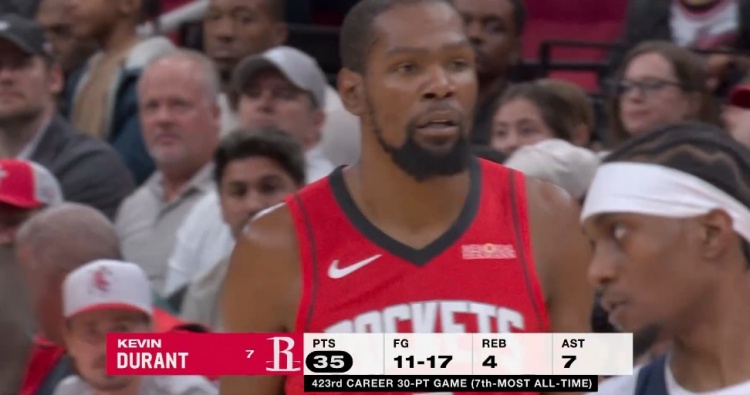 赏金女王模拟器-杜兰特423次砍下30+高居历史第7 继续追赶贾巴尔 詹姆斯575次第一